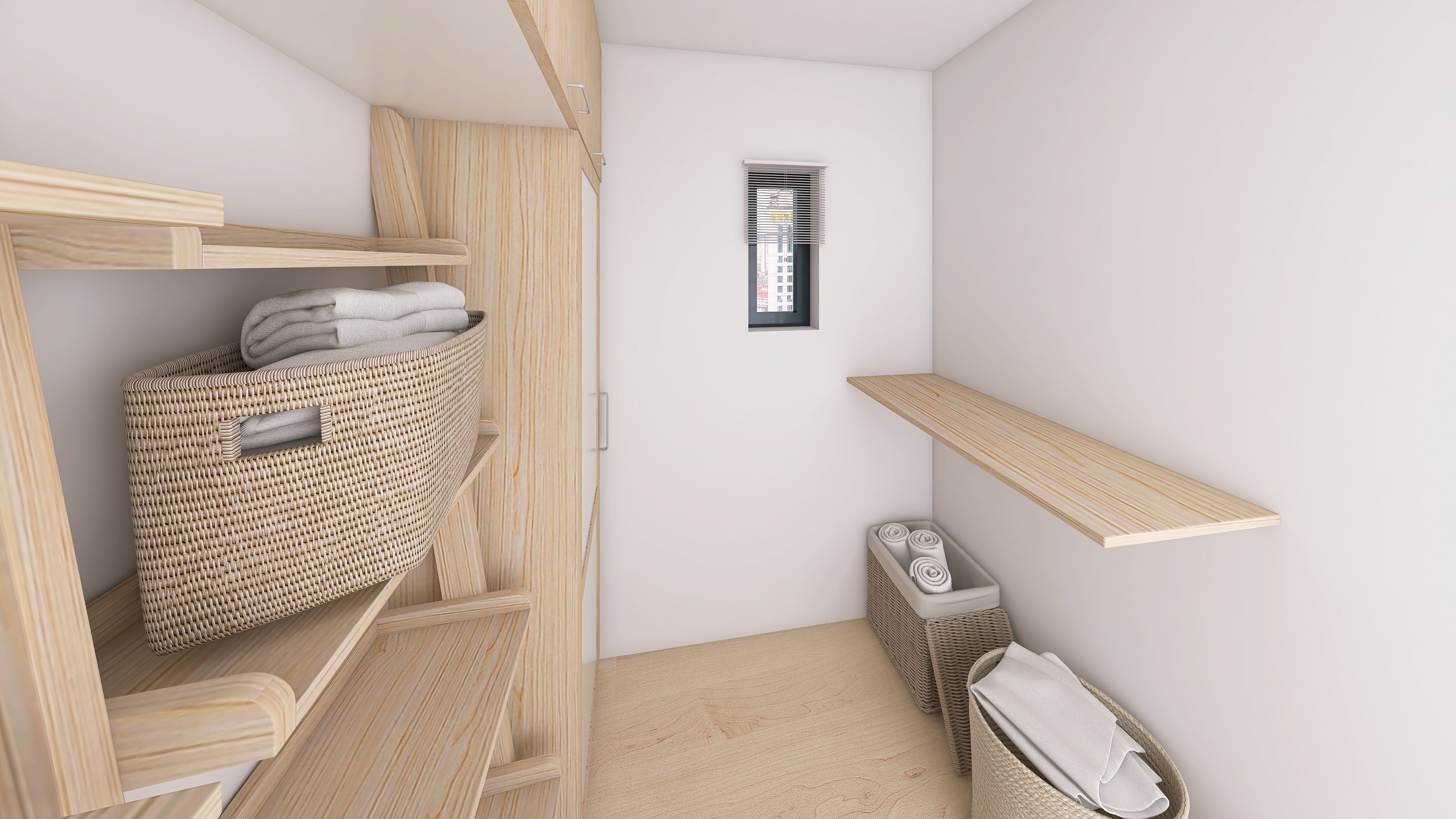 Cuarto de lavado Japandi 4